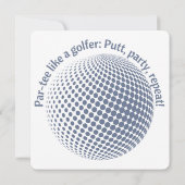 Feest als een golfer kaart (Achterkant)