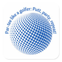 Feest als een golfer