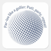 Feest als een golfer