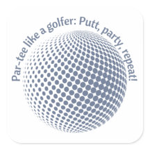 Feest als een golfer