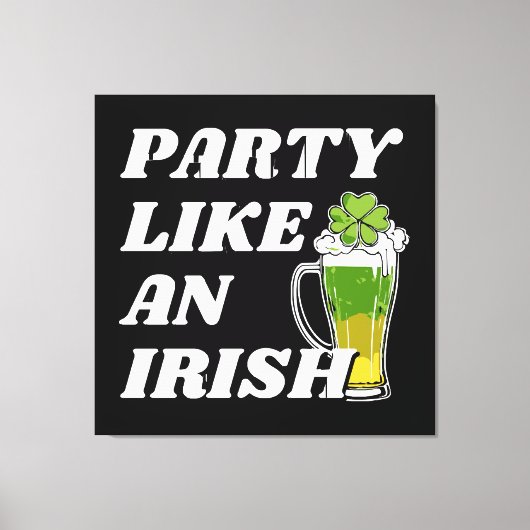 Feest als een Ier Canvas Afdruk (Voorkant)