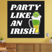 Feest als een Ier Canvas Afdruk (Insitu (Woonkamer))