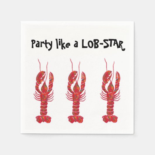 Feest als een Lob-star Napkins Servetten (Voorkant)