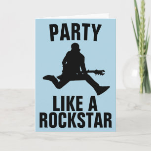 FEEST ALS EEN ROCK STAR VERJAARDAG WENSKAART KAART