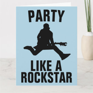 FEEST ALS EEN ROCK STAR VERJAARDAG WENSKAART KAART