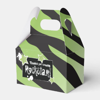 Feest als een Rockstar- Groene Favor Box Bedankdoosjes