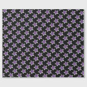 Feest als een Rockstar- Paarse Star Wrapping Papie Cadeaupapier (Vlak)