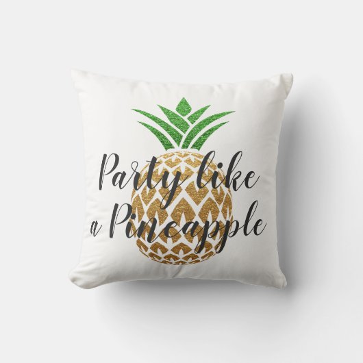 Feest als een tropische verjaardag van ananas kussen (Voorkant)