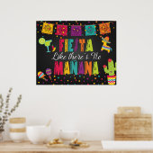 Feest Als Er Geen Morgen Is Bord Poster (Keuken)