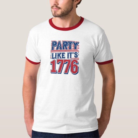 Feest als het 1776 is - 4 juli T-shirt (Voorkant)