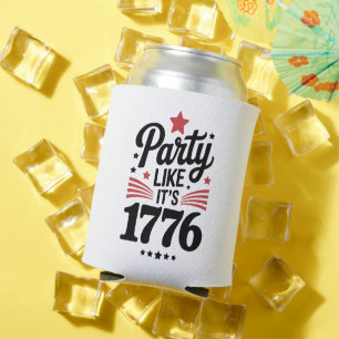 Feest als het 1776 is Grappige 4 juli Amerikaans Blikjeskoeler