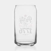 Feest als het 1776 is | Grappige 4 juli Amerikaans Blikvorm Glas (Voorkant)