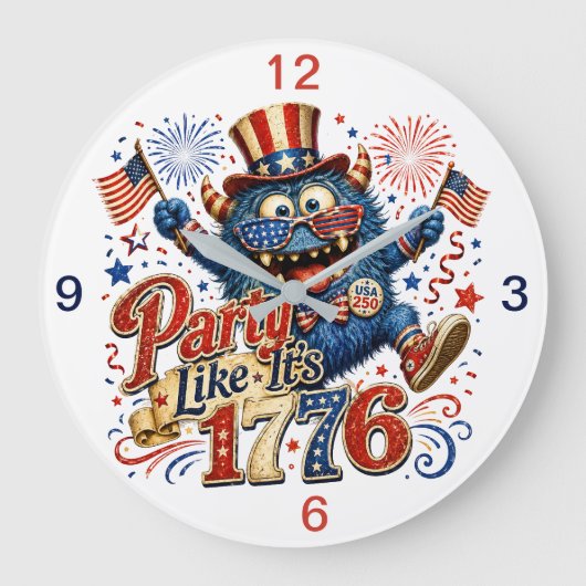 Feest als het 1776 is grote klok (Voorkant)