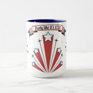 "Feest als het 1776 is!" Koffie/Thee Mok