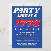 Feest als het 1776 is Patriottische VS-viering Kaart (Voorkant)