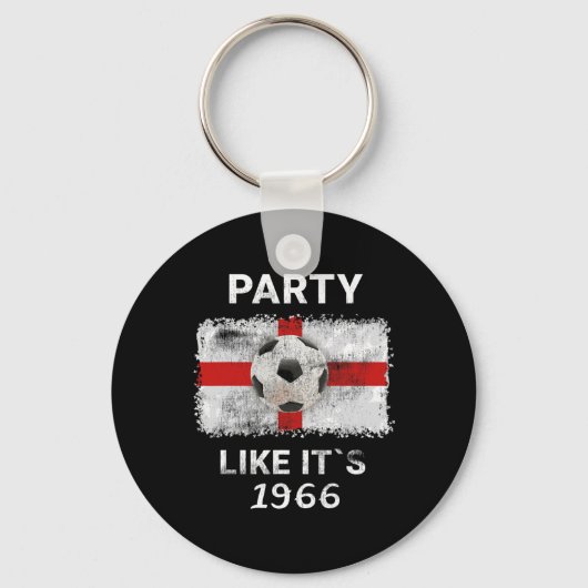 Feest als het 1966 is St George Footbyll Voetbal Sleutelhanger (Voorkant)