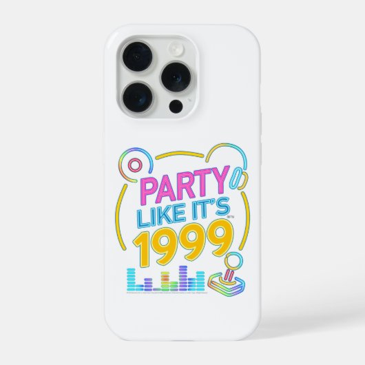 Feest als het 1999 is®™ – Neon Soundtrack iPhone Hoesje (Achterkant)
