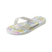 Feest als het 1999®™ is – Neon Soundtrack  Kinder Teenslippers (Schuin)