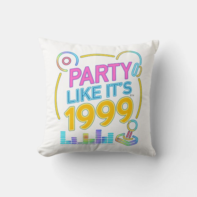 Feest Als Het 1999 Is®™ – Neon Soundtrack Kussen (Voorkant)