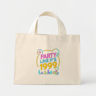 Feest als het 1999 is®™ – Neon Soundtrack Mini Tote Bag