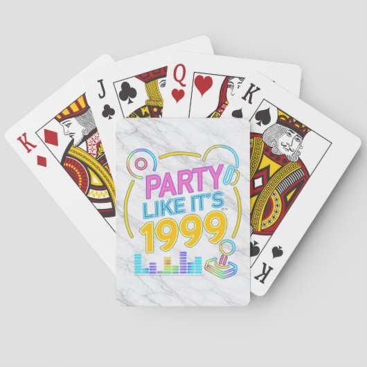 Feest als het 1999 is®™ – Neon Soundtrack Pokerkaarten (Achterkant)