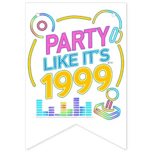 Feest Als Het 1999®™ Is – Neon Soundtrack Vlaggetjes (Eerste vlag)