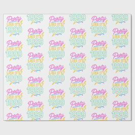 Feest Als Het 1999®™ Is – Neon Voltage Cadeaupapier