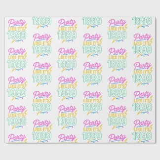 Feest Als Het 1999®™ Is – Neon Voltage Cadeaupapier