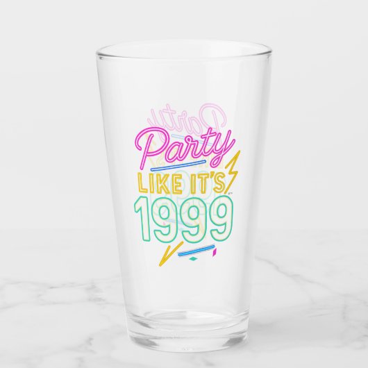 Feest Als Het 1999®™ Is – Neon Voltage Glas (Voorkant)