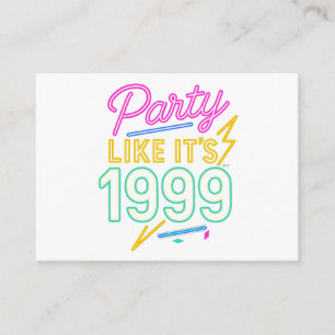 Feest als het 1999®™ is – Neon Voltage Informatiekaartje