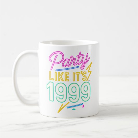 Feest Als Het 1999®™ Is – Neon Voltage Koffiemok (Links)