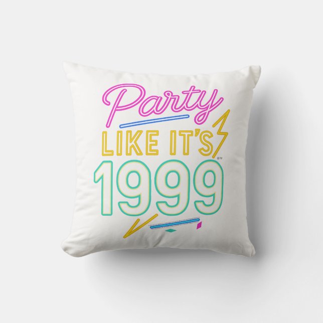 Feest als het 1999®™ is – Neon Voltage Kussen (Voorkant)