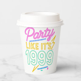 Feest Als Het 1999®™ Is – Neon Voltage Papieren Bekers