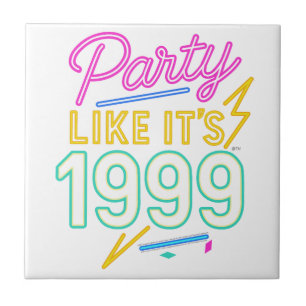 Feest Als Het 1999®™ Is – Neon Voltage Tegeltje