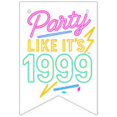 Feest Als Het 1999 Is®™ – Neon Voltage Vlaggetjes (Eerste vlag)