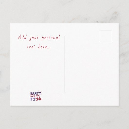 Feest als het is 1776 - Memorial Day BBQ uitnodigi Uitnodiging Briefkaart (Achterkant)