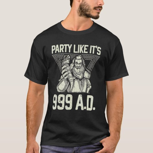 Feest als het is 999 A D Viking Valkyrie Ax T-shirt (Voorkant)