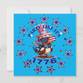 Feest als in 1776 Amerikaanse Adelaar en 1776 Vlag Kaart (Voorkant)