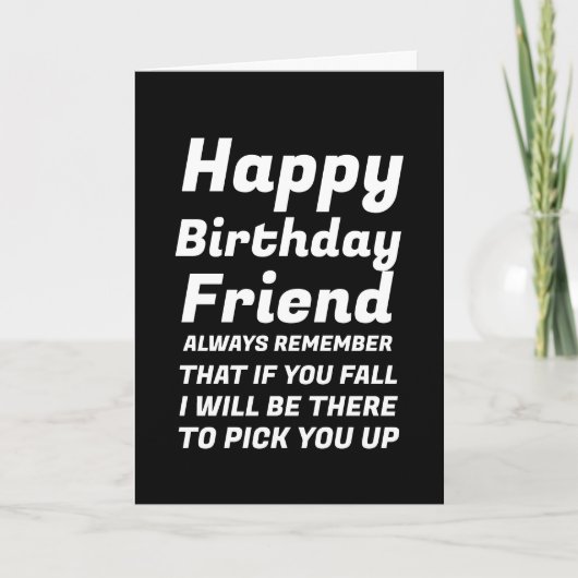 Feest Als Je Herfst Grappig Happy Birthday Vriend Kaart (Voorkant)