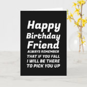 Feest Als Je Herfst Grappig Happy Birthday Vriend Kaart (Gele Bloem)