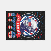 Feest als of het 1776 is 4 juli George Washington Fleece Deken (Voorkant (Horizontaal))