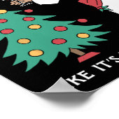 Feest als of het je verjaardag is Funny Kerstboom Poster (Hoek)