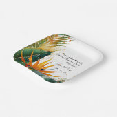 Feest als Royalty Birds of Paradise Bliss Papieren Bordje (Gebogen)