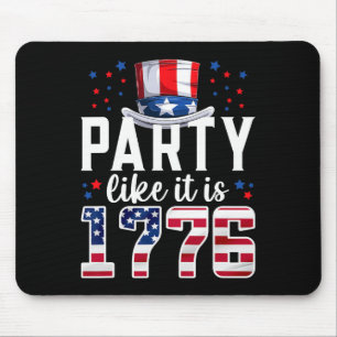 Feest alsof het 1776 4 juli Onafhankelijkheidsdag Muismat