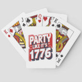 Feest alsof het 1776 grappig citaat pokerkaarten (Achterkant)