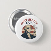 Feest alsof het 1776 is - George Washington Des Ronde Button 5,7 Cm (Voorkant /achterkant)