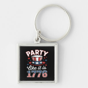 Feest alsof het 1776 is #JF0012 Sleutelhanger