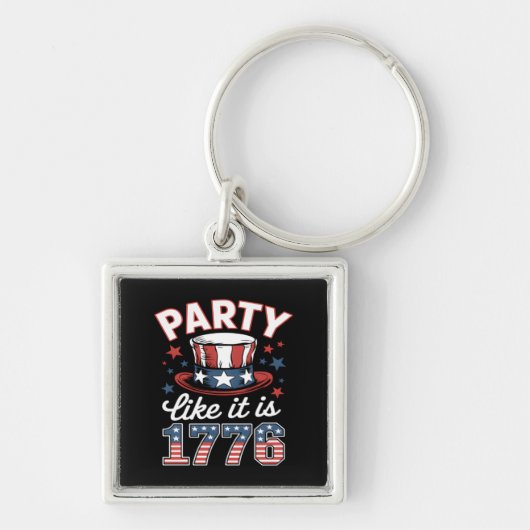 Feest alsof het 1776 is #JF0012 Sleutelhanger (Voorkant)