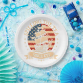 Feest alsof het 1776 is - Retro Patriotic Bow Papieren Bordje (Feest)