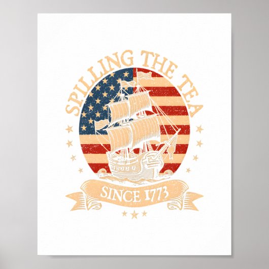 Feest alsof het 1776 is - Retro Patriotic Bow Poster (Voorkant)